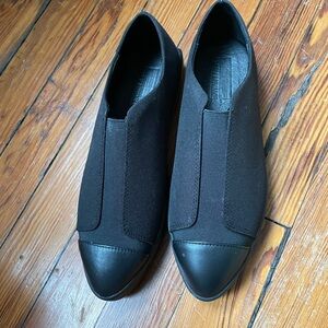 Issey Miyake Black Slip-On Shoes